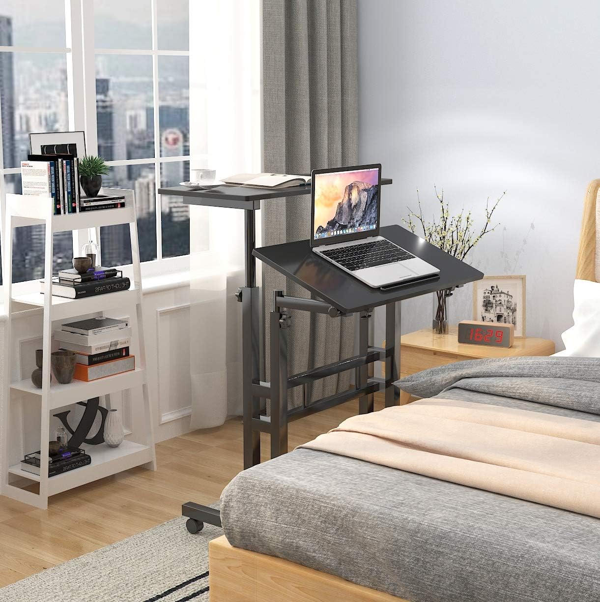 Sogesfurniture Adjustable Stand Up Desk Computer Desk Workstation Sit Stand Desktop Standing Desk For Home Office 60x 30x 70 115cm Black Bheu 101 Bk Amazon Co Uk Kitchen Home