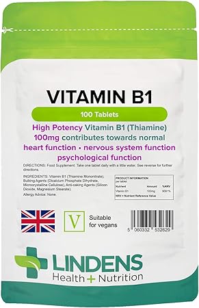 Amazon ビタミンb 1 チアミン 100錠1日に1 B1 Vit B1 B1