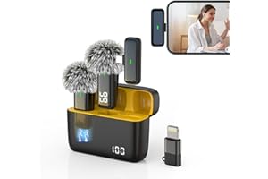 NPTCL Wireless Microphone for Android iPhone 15 iPad - USB C Lavalier Microphone Type C Lav Lapel Mic for Video Recording Vlo