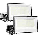 Onforu 120W Flood Lights Outdoor, 12000lm Bright LED Work Light with Plug, 6500K Daylight White LED Flood Lighting, IP66 Wate