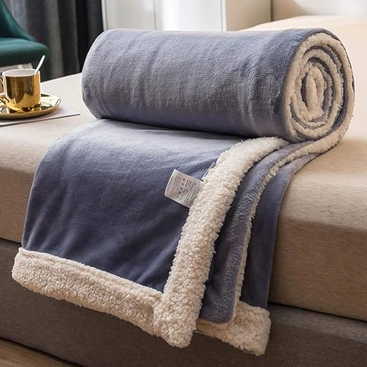 Boweike Blanket Double/Twin Size Fleece Bed Blankets Warm Fluffy