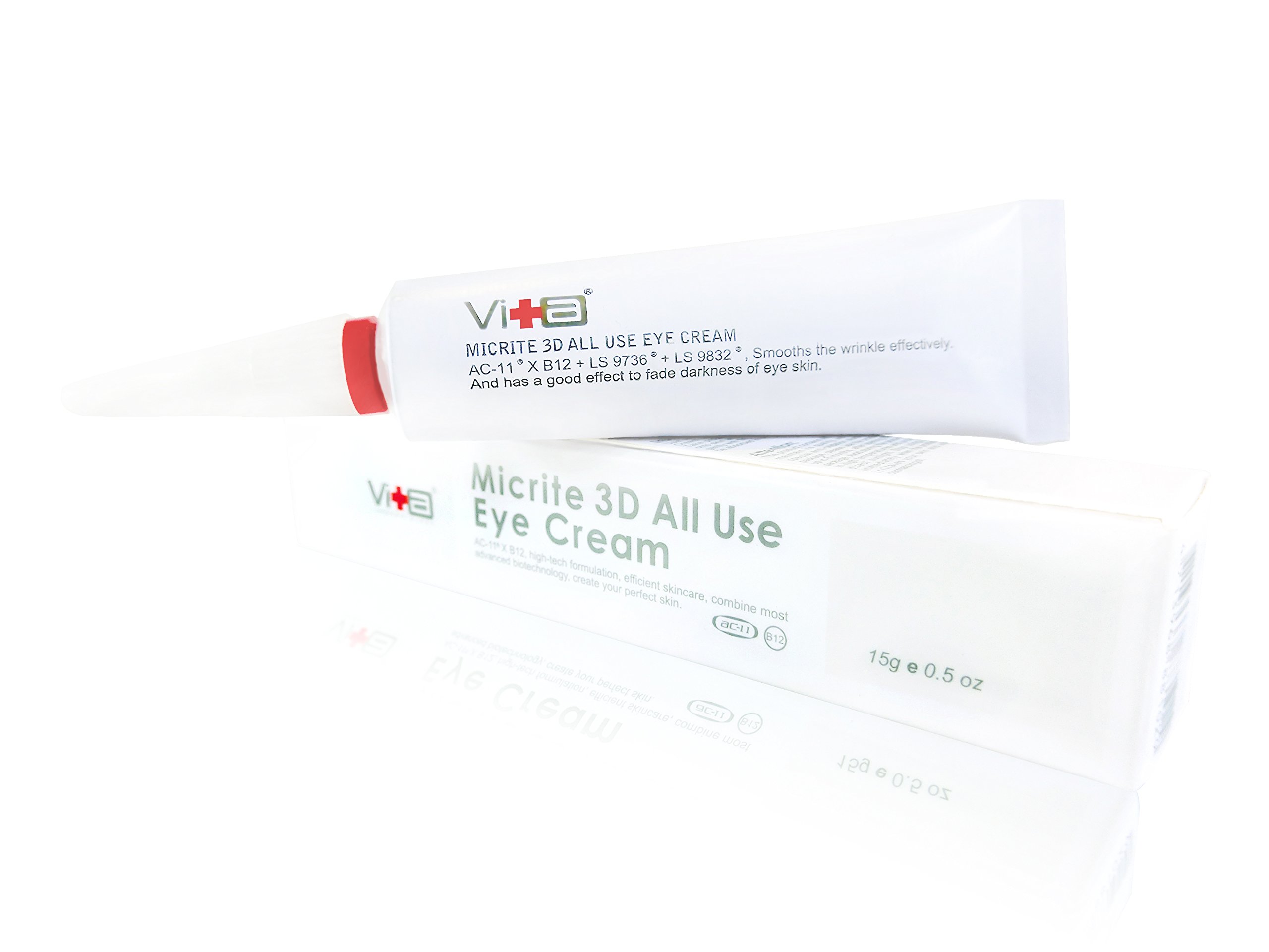 Swissvita Eye Cream for Wrinkles with Hyaluronic Acid & Vitamin B12 - Instant Eye Lift - Eye Treatment for Dark Circles - Reduce Puffiness & Crow’s Feet -Powerful Anti-aging - 0.5o.z./15g