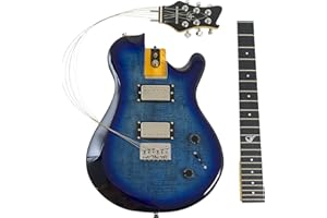 Journey Instruments Electric Travel Guitar – OE990BL Overhead Traveling Electric Guitar with Collapsible Patented System – Portable Backpack Case (Blue)