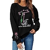 Musical Movie Sweatshirt for Women: Changed for Good Embroidered Long Sleeve Crewneck Loose Witches Pullover Top