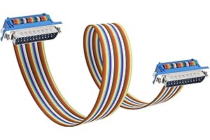 JSADZKJ DB25 Serial Extension Cable RS232 Male to Male Serial Cable D-SUB 25-Pin Connector RS232 Serial Straight Through Cabl