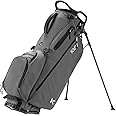 KVV Lightweight Golf Stand Bag with 7 Way Full-Length Dividers, 5 Zippered Pockets, Automatically Adjustable Dual Straps，Elegant Design