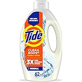 Tide Clean Boost Fabric Rinse, 62 fl oz fl oz, Removes Odors and Residues, Safe on All Fabrics, Free of Dyes and Heavy Perfumes, Original Scent