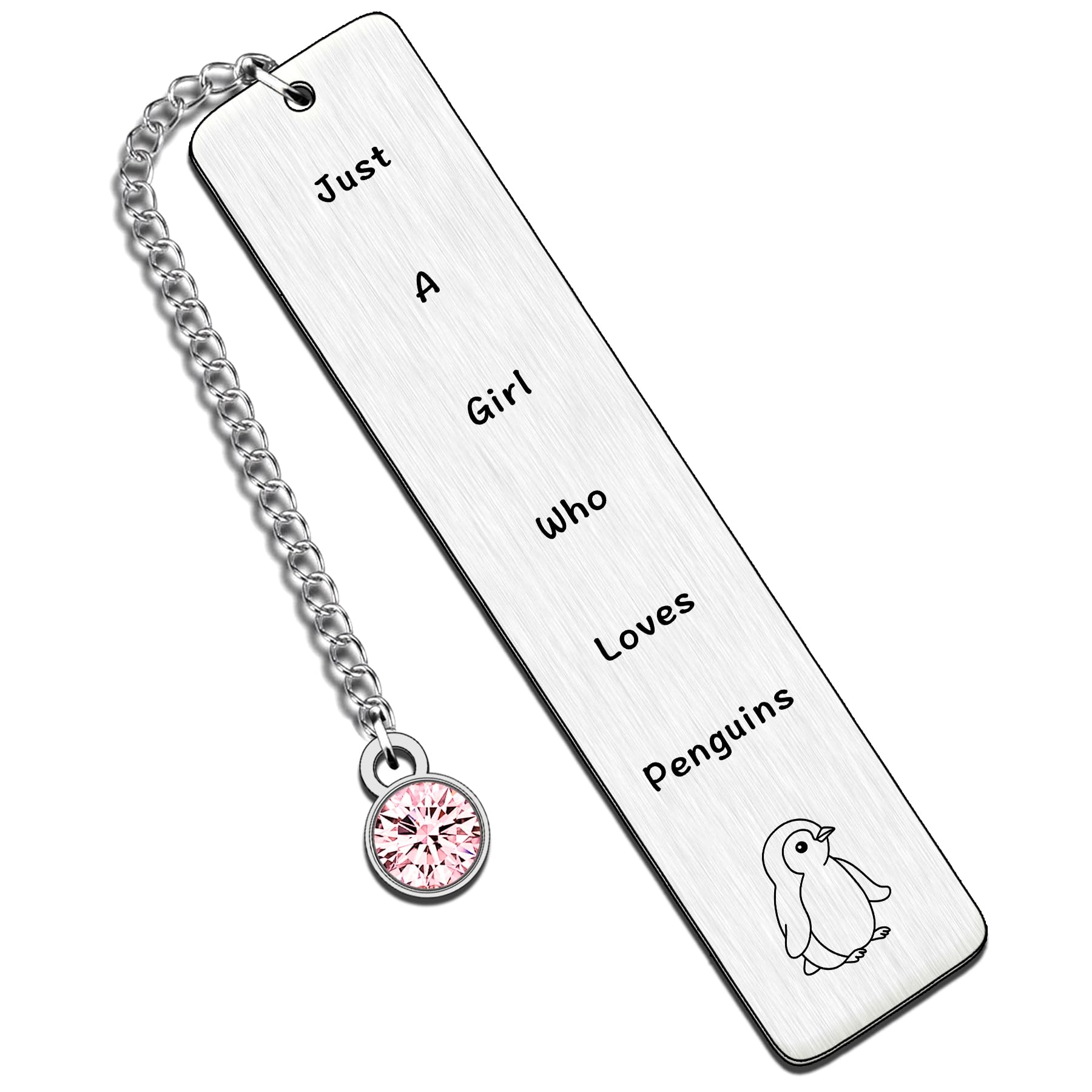 QMVMV Funny Penguin Gifts Animal Lover Gift Just A Girl Who Loves Penguins Penguin Lover Bookmark Gift for Women Girls, Who Loves Penguins Bookmark