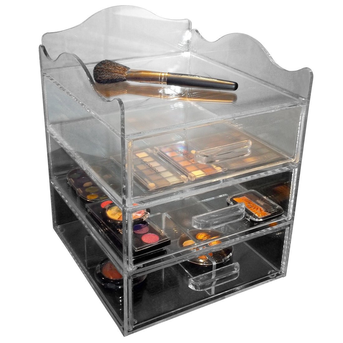 Buy 3 Drawers Crystal Clear Acrylic Makeup Cosmetic Organizer