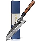 HOSHANHO 8 Inch Chef Knife, 9 Layers 10CR15MOV High Carbon Steel Kitchen Knife, Japanese Professional Gyuto Chefs Knives with Octagonal Rosewood Handle