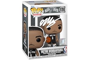 HOFSM.COM HALL OF FAME SPORTS MEMORABILIA Victor Wembanyama #174 Facsimile Signed Reprint Laser Autographed Funko POP! Basketball NBA: San Antonio Spurs Figurine with Protector Case