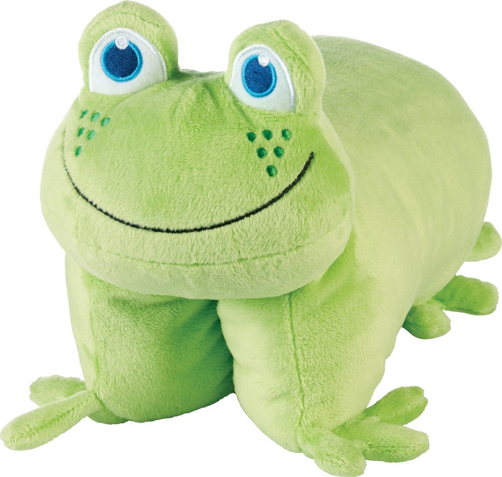Go Travel Children's Kids Foam Fleecy Washable Neck Frog Toy Pillow (Ref 2694)