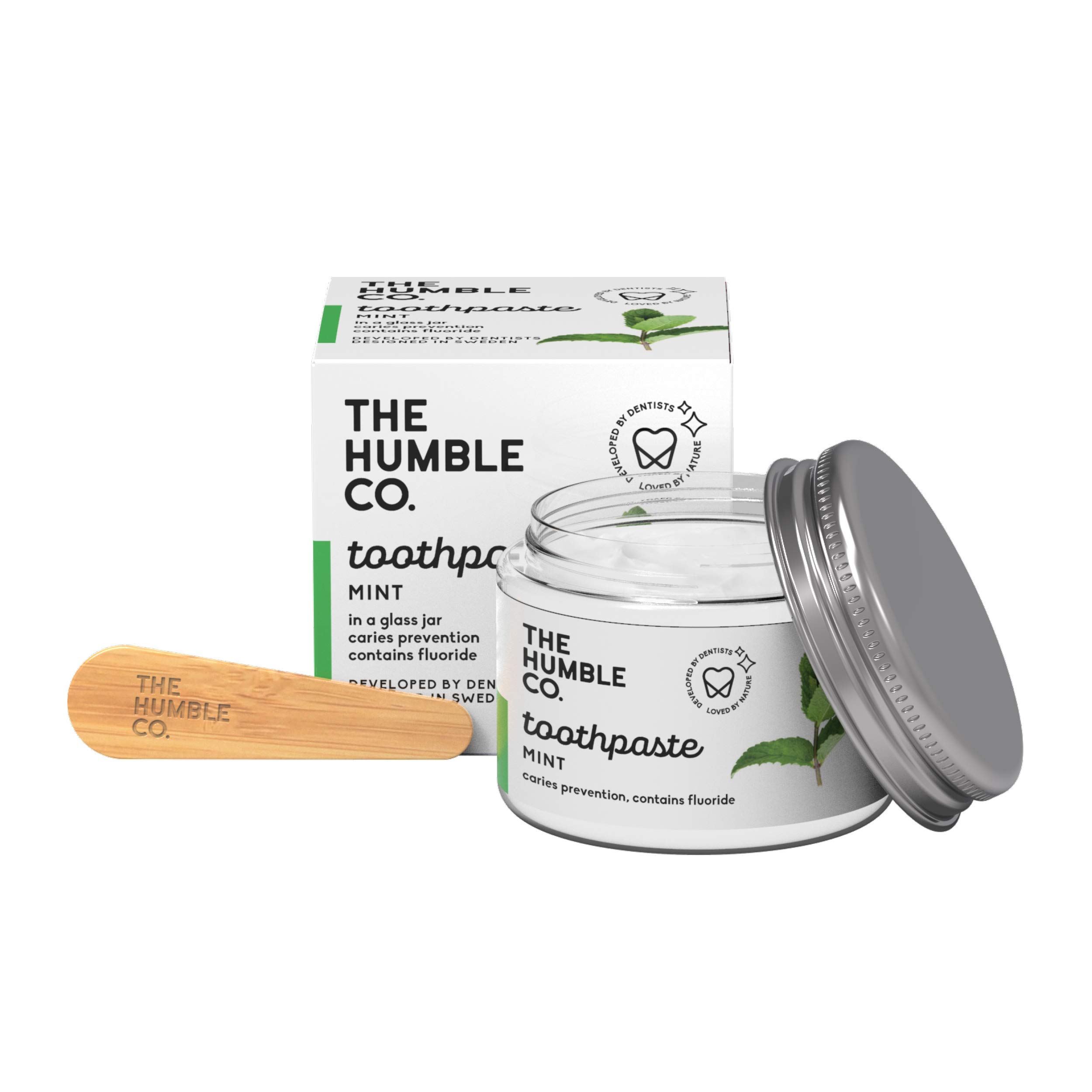 The Humble Co. Natural Toothpaste in Jar - Fresh Mint - 50 ml (2-Pack)