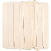 WISYOK 8" Jumbo Craft Sticks, 300Pcs, Birtch Wood | Popsicle Sticks for Tongue Depressors, Plant Labels, Hair Removal, Waxing Supplies