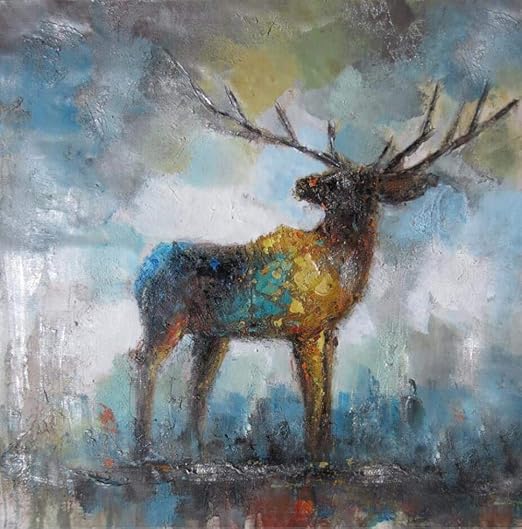 ZTTDDP Arte de Pared Moderno Abstracto Pintura a Mano Tela Pintura al