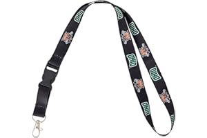 Desert Cactus Ohio University Lanyard Bobcats Car Keys ID Badge Holder Keychain Detachable Breakaway Snap Buckle (Black)