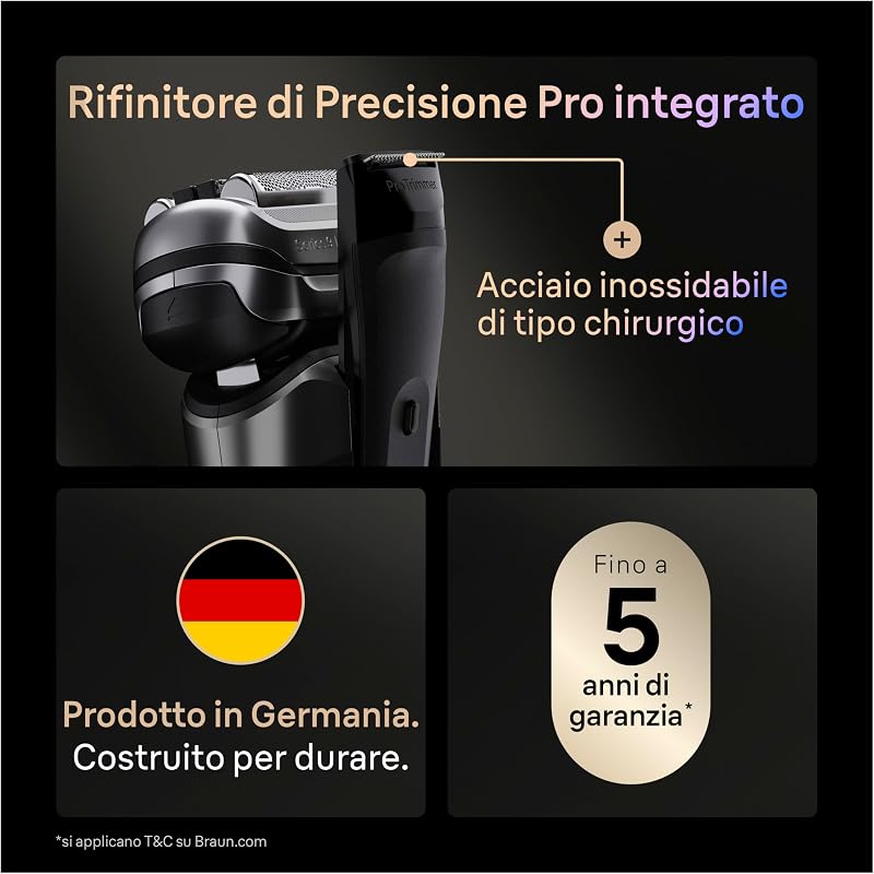 Serie 9 Pro+ Rasoio Elettrico Barba, Custodia, 9625s Grafite — foto 7 di 8