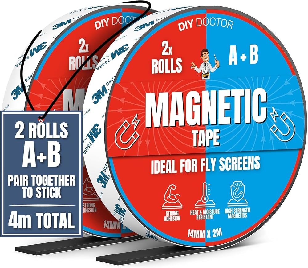 DIY Doctor A+B Magnetic Tape 2m x 2m Self Adhesive Magnets