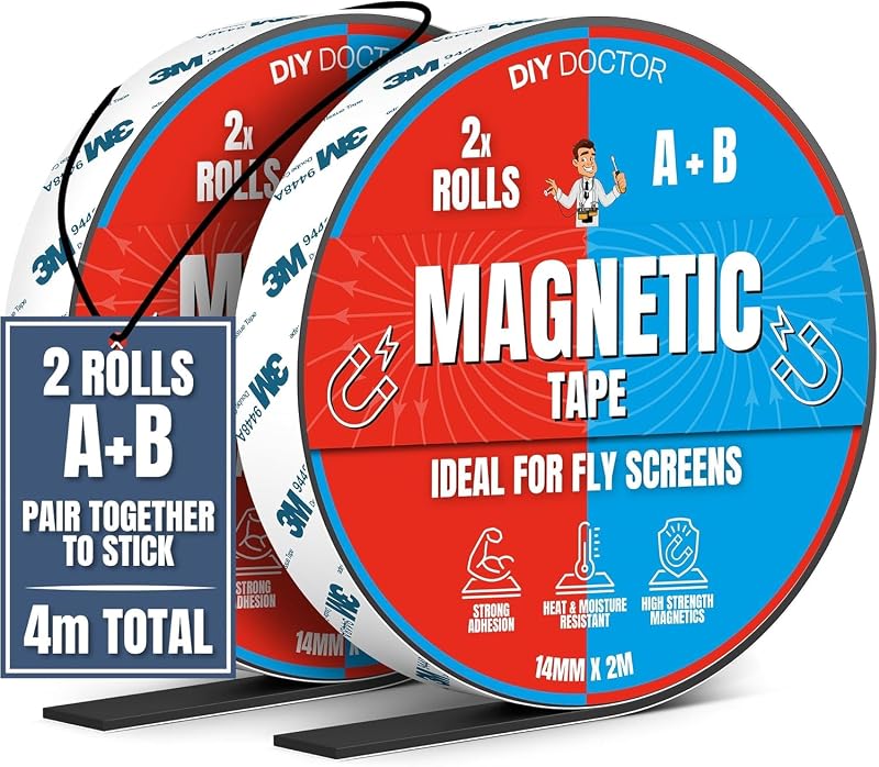 DIY Doctor A+B Magnetic Tape 2m x 2m Self Adhesive Magnets