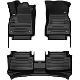 TuxMat - for Audi Q6 e-tron/SQ6 e-tron 2025-2026 Models - Custom Car Mats - Maximum Coverage, All Weather, Laser Measured - This Full Set Includes 1st and 2nd Rows