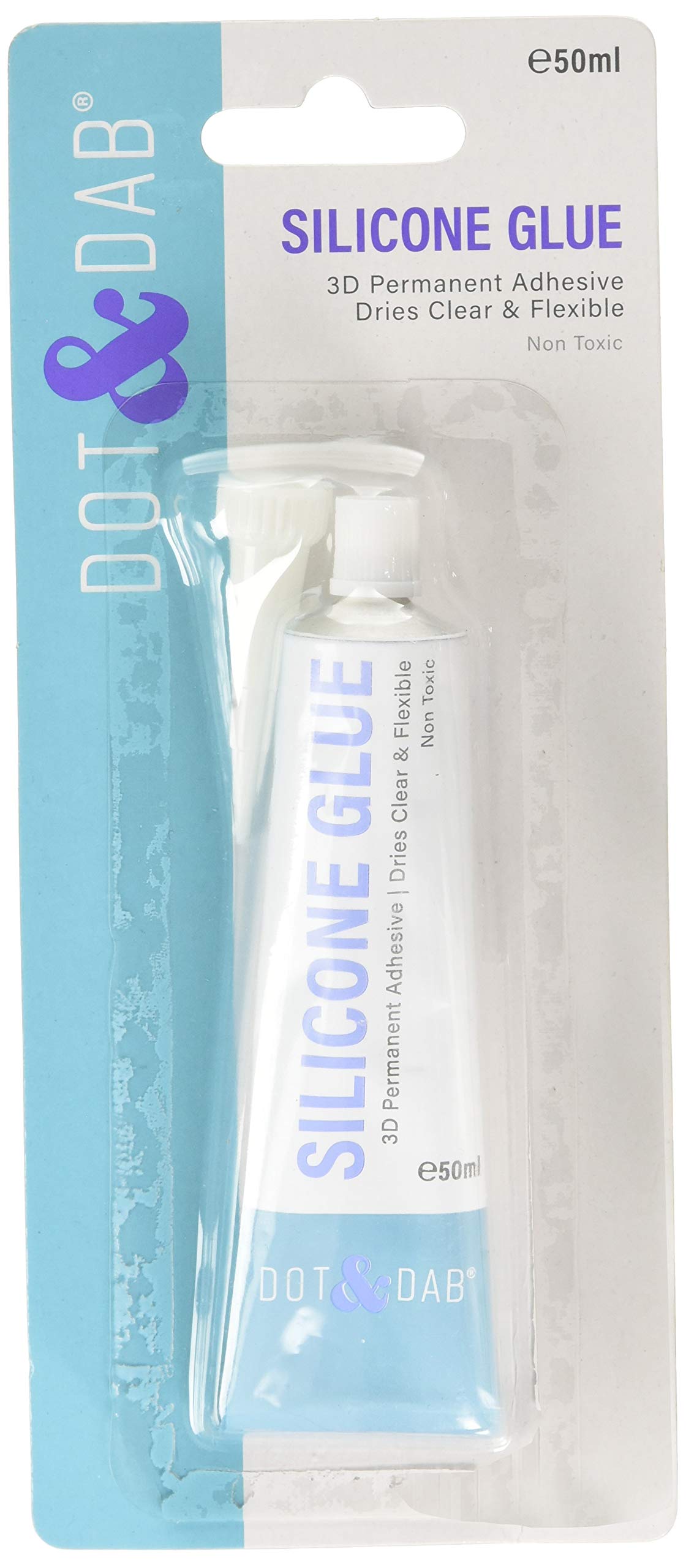 Trimcraft DCBS28 Dovecraft Glues & Adhesives-3D Permanent Adhesive Clear Silicone Glue, 30ml