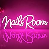 hhuohuona Nails Room Neon Sign Nail Salon Led Sign Dimmable Neon Lights for Wall Decor Nails Tech Spa Salon Studio Light Up Sign Beauty Business Store Shop Led Wall Decor