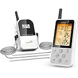 Ivation Long Range Wireless Meat Thermometer w/ Bonus Probe - Remote BBQ Cooking Thermometer - Monitors Up To 325 Feet Away - 3 Probes Included
