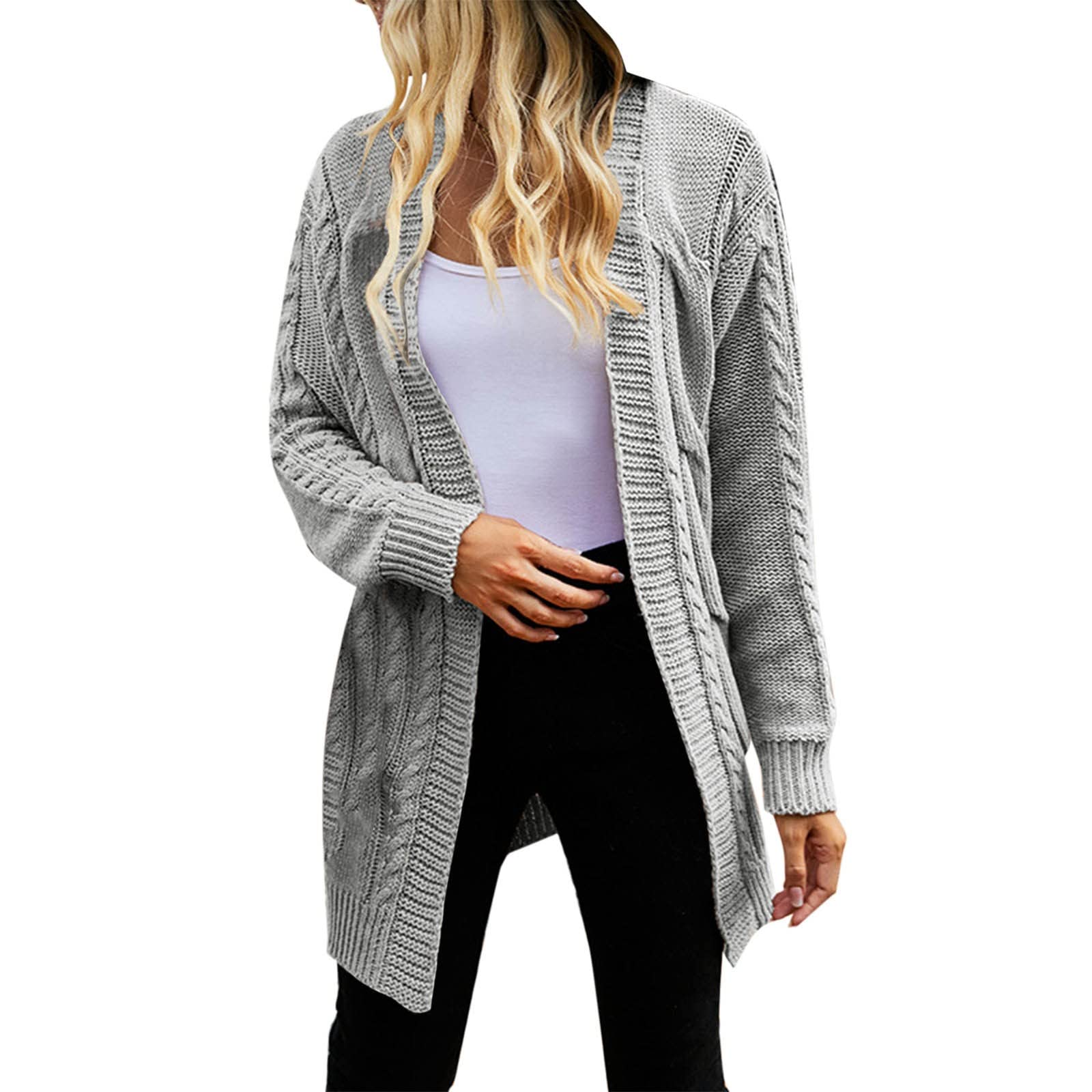 ADJHDFH Cardigan With Pockets For Women Dressy V