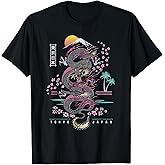 Japanese Tokyo Dragon Asian Inspired Retro 80’s Style T-Shirt