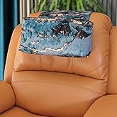 AmazeCov Non-Slip Head Pillow for Recliners - Neck Support Cushion with Velvet Cover for Pain Relief at Home, Office and Travel (Dark Blue)