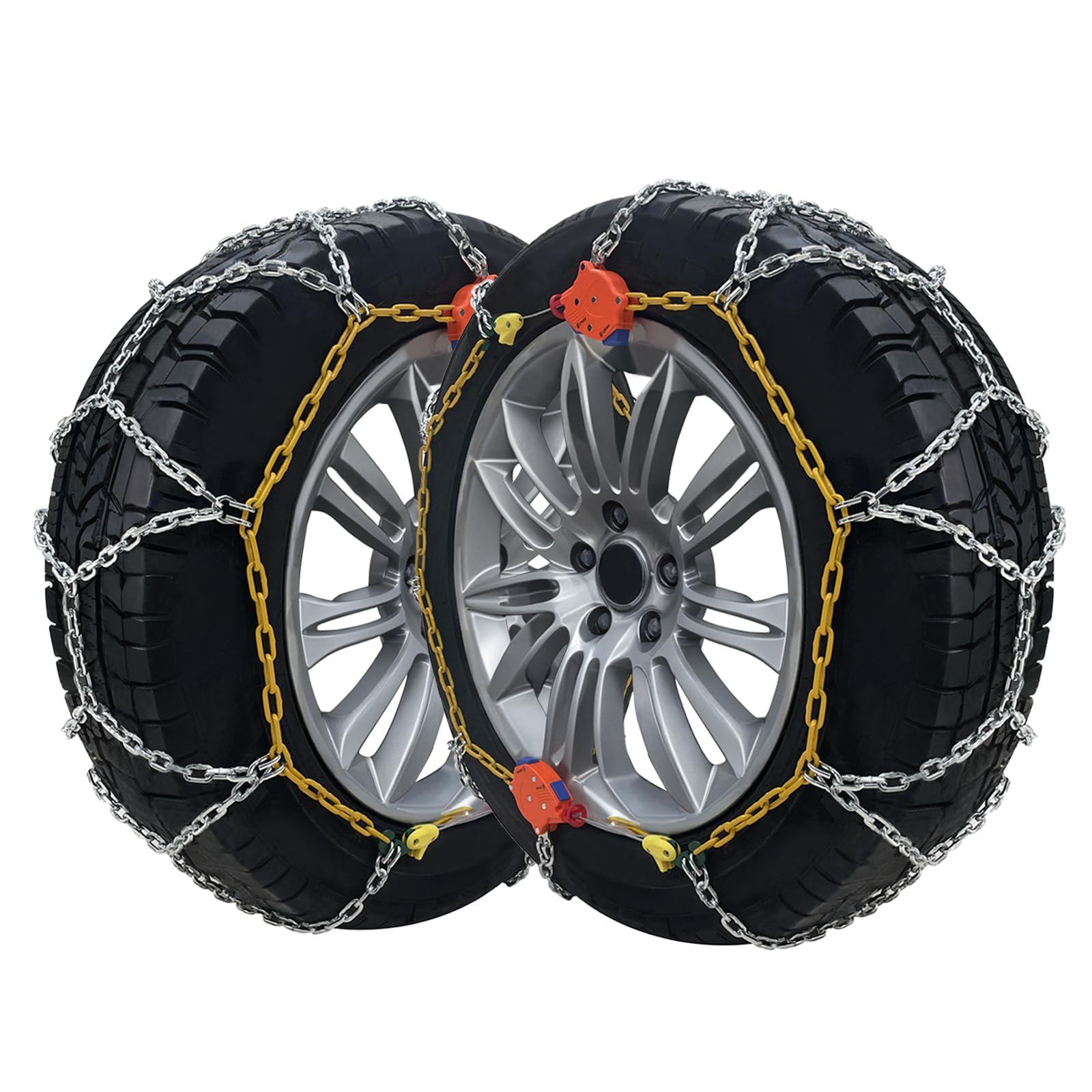 AutoChoice Snow Tire Chains Set Of 2 - Heavy Duty Diamond Pattern For Light Truck, SUV, Pickup