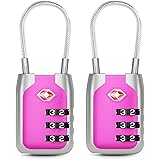 Joyway TSA Approved Luggage Lock, 3 Digit Combination Cable Lock with Alloy Body, Travel Combination Locks for Suitcases, Bac