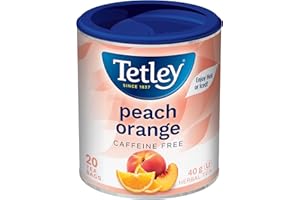 Tetley Peach Orange Herbal Tea - 20 Tea Bags, 40 Grams, Naturally Caffeine Free, Decaf tea, Fruit Tea