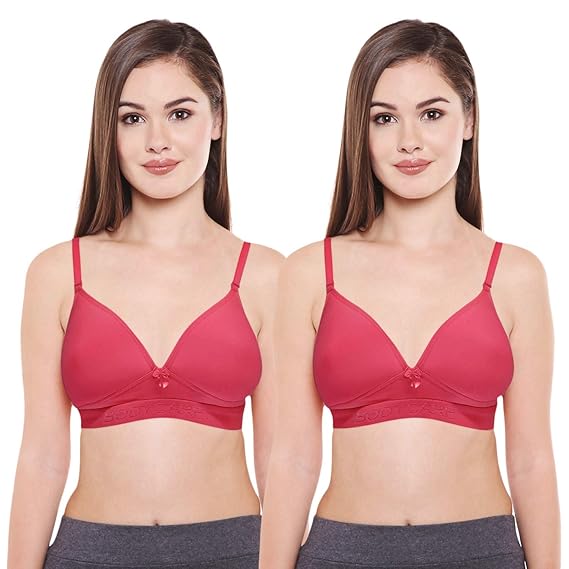 red padded sports bra