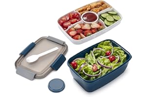 Freshmage Large Salad Lunch Container To Go, 68-oz, Blue-XL, Unisex