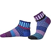 Solmate Socks Mismatched Quarter Length Socks for Women/Men, USA Made with Recycled Yarns