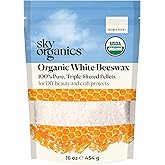 Sky Organics - Organic White Beeswax - DIY Home Essentials - Beauty, Skin Care, & Crafts - Candle Making Supplies - Make Lip 
