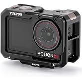 Tilta Camera Cage Base Kit Compatible with DJI Osmo Action 3, Action 4 &amp; Action 5 Pro | Magnesium-Aluminum Frame | Cold Shoe &amp; 1/4"-20 Mounts | Magnetic Filter Support | Shock-Absorbing Pads - Black