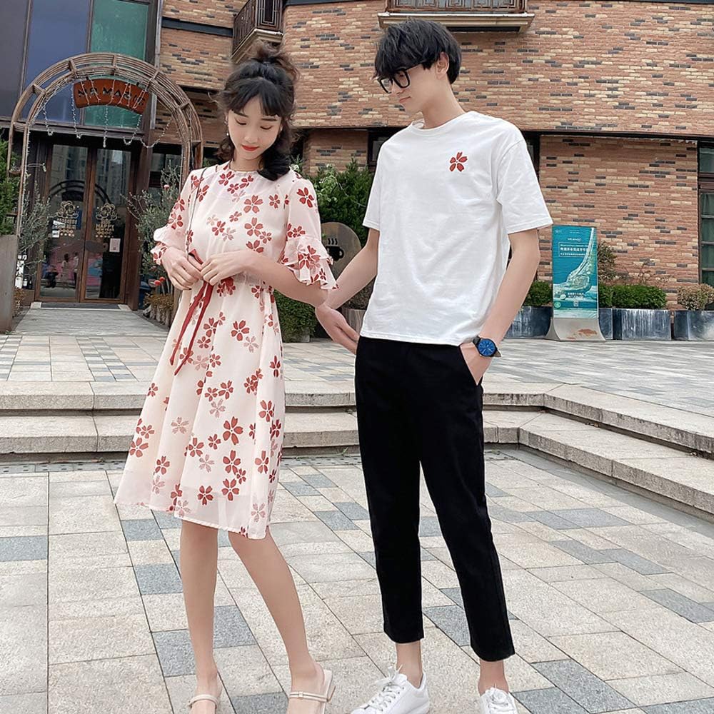 Amazon Co Jp ペアルック カップル ワンピース ペアtシャツ 夫婦 恋人 春夏 ペアルックカップル ペアお揃い 半袖 夏 カップル お揃い 服 レディース メンズ 男女 ペア カップル ペアルック Tシャツ パンツ 韓国風 おしゃれ 服 ファッション小物