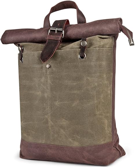 waxed canvas rolling luggage