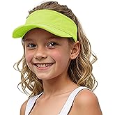 Jastore Kids Girls Boys Packable Hat Sun Visor Hats Cotton Sports Summer Golf Visor Hat