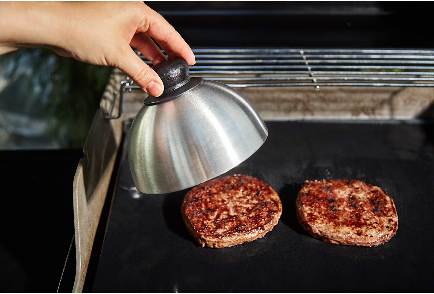Burger Cover, Bell, Cloche for Grilling and Melting