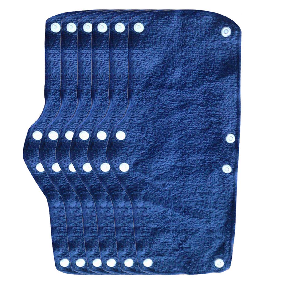 Techson Cotton Hard Hat Sweatband, Washable Adjustable Hardhat Liner to Keeps Cool and Dry, Removable Reusable Hard Hat Accessories Fit Most Safety Helmets (6 PCS, Dark Blue)