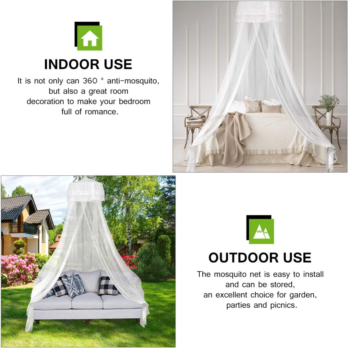 Bed Canopy Glow in The Dark,Hanging Large Bed Tent Canopy for Kids Bedroom Tent with Stars Lights Ideal Bedroom Net - Image 4