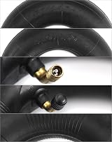 QWORK 2 Pieces 4.10/3.50-4 Inner Tube Bent Valve for Wheelbarrows Lawn Mowers view 5