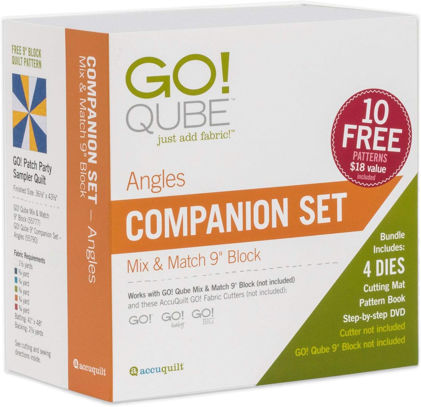 AccuQuilt GO! Qube 9" Companion Set-Angles
