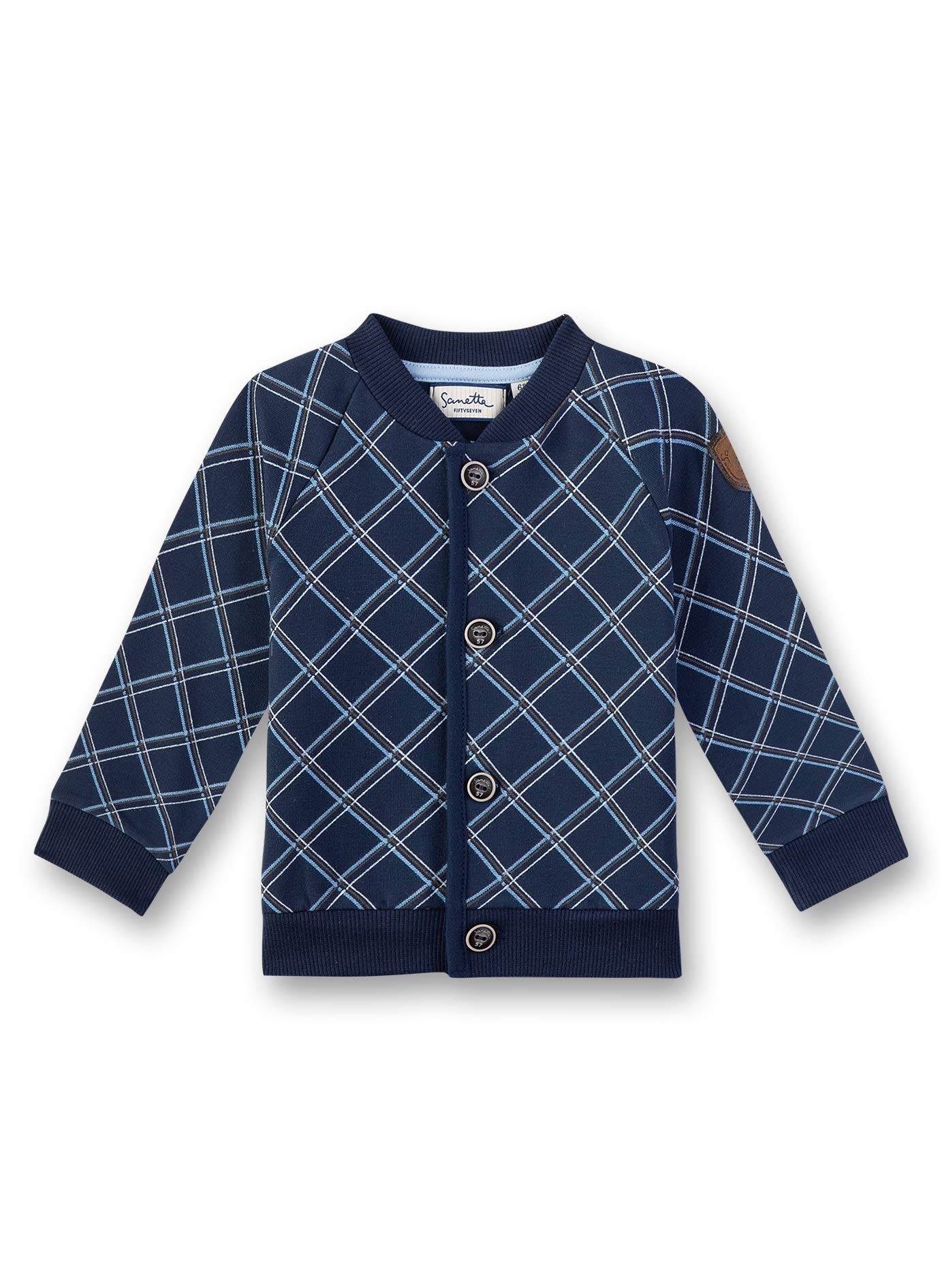 Sanetta Baby Boys' Sweatjacket Sweatshirt, Blue (Deep Blue 5993), 30 (Size: 056)