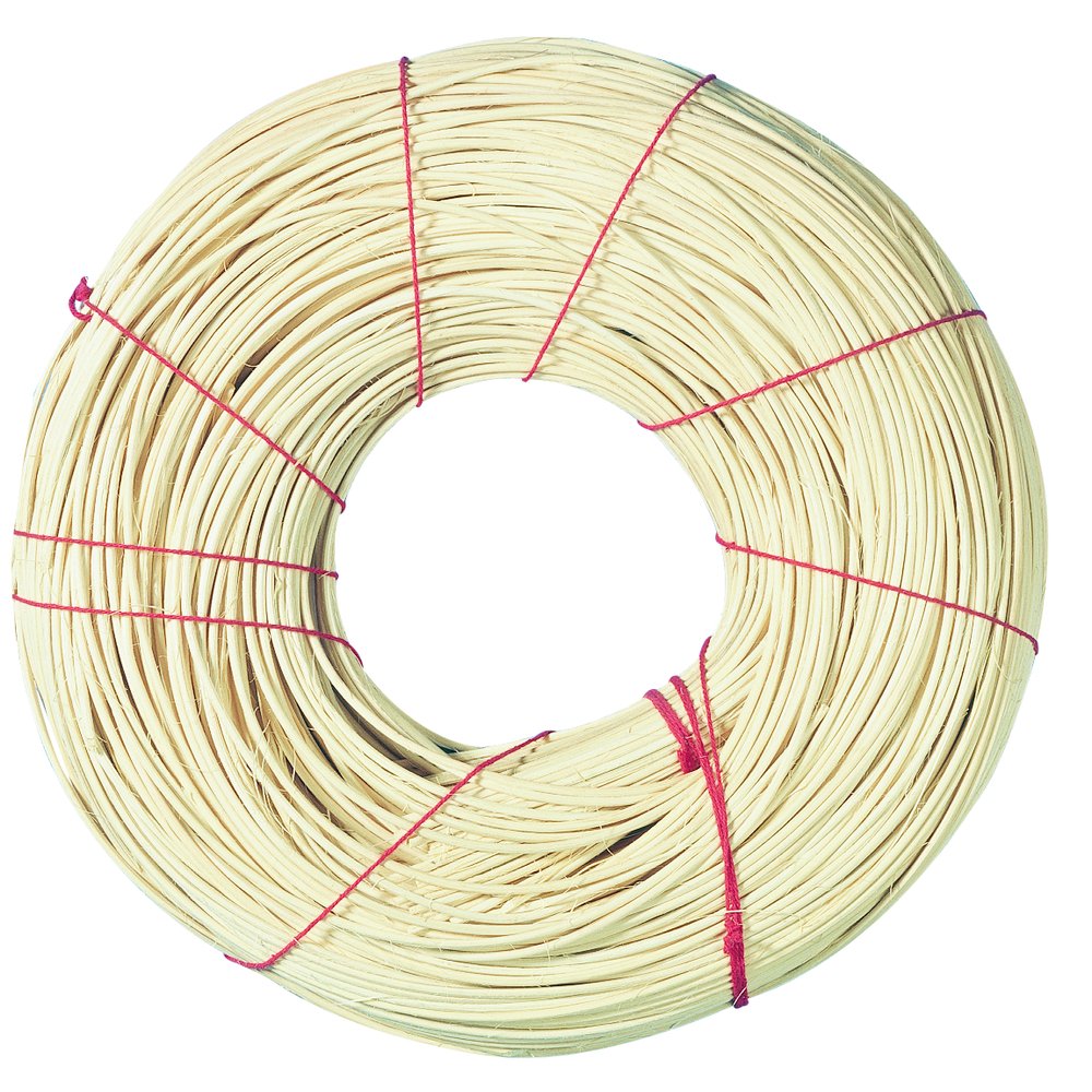 Rayher Rattan Round Reed for Basket Making and Weaving, Coil of Reeds 1lb, Round, Diameter 2.6 m, 6503400