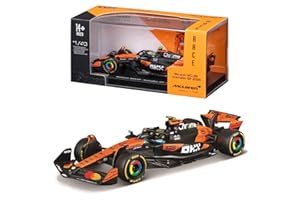 Bburago 1:43 Race Formula McLaren MCL39 w/Helmet (2025) Norris #4