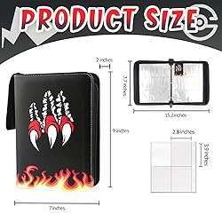 Card Binder 4-Pockets, 400 Pockets Card Holder with